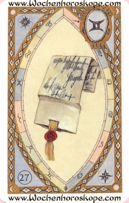 Der Brief, Wochenhoroskop