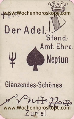Der Adel, Wochenhoroskop Arbeit und Finanzen