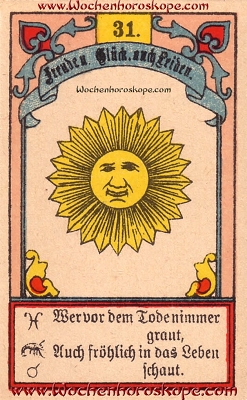 Die Sonne im Wochenhoroskop für diesen Tag